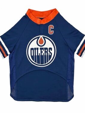 NHL Edmonton Oilers Navy and Orange Dog Jersey